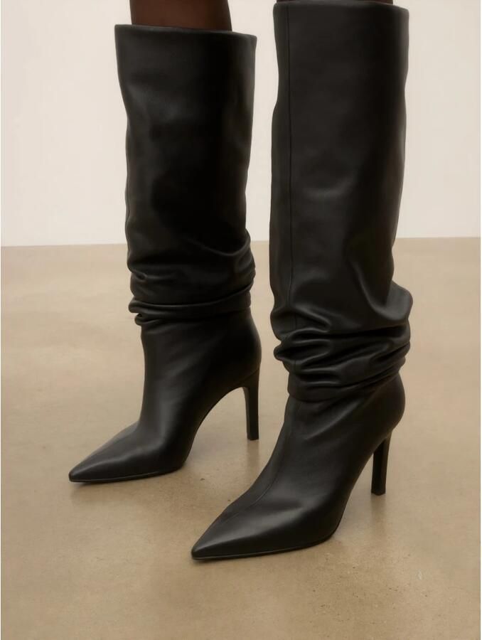 Kazar Hoge laarzen met gekreukeld stiletto bovenwerk - Foto 2