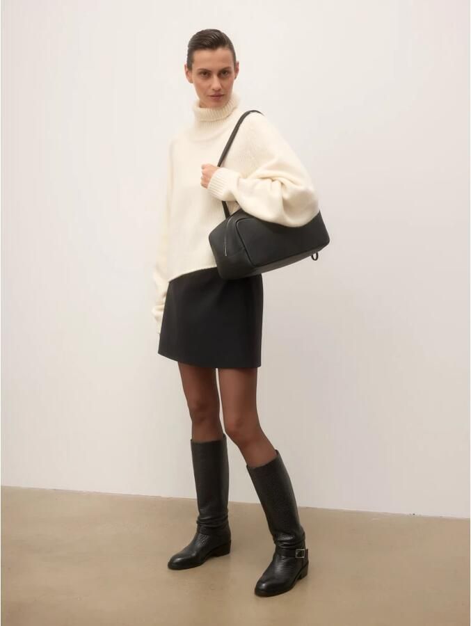 Kazar hoge laarzen van textuurleer met riem en zilveren gesp - Foto 3