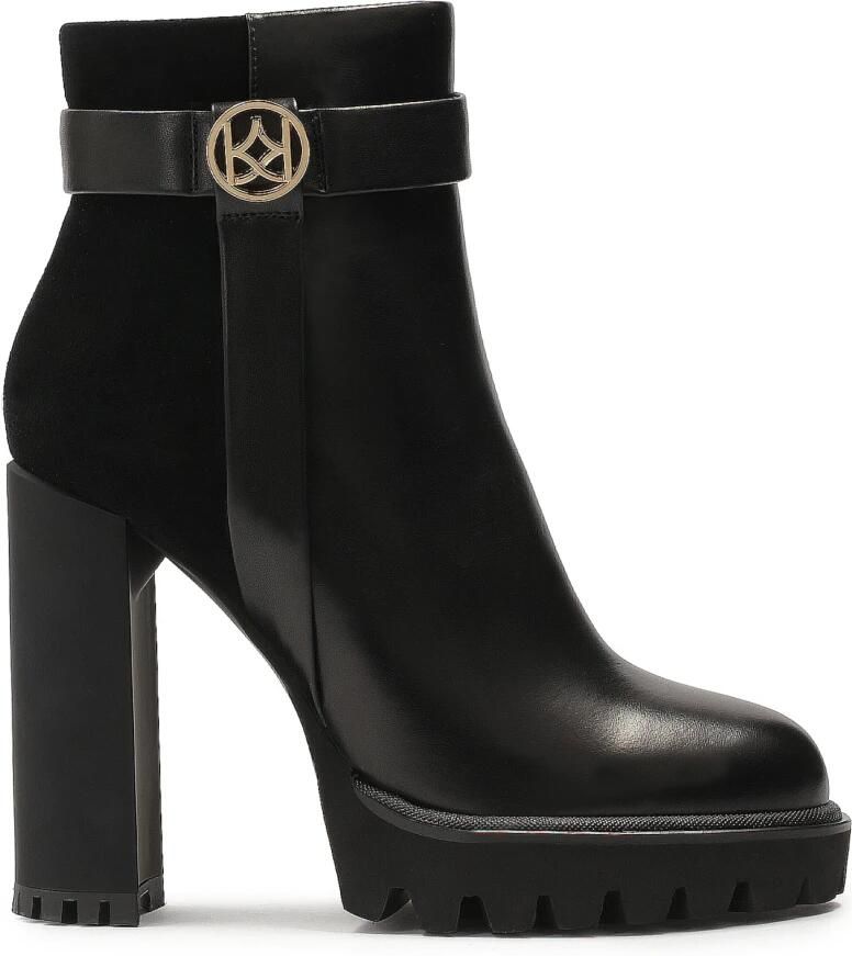 Kazar Hoge stiletto laarzen van suède en glad leer.Dit product valt klein uit.