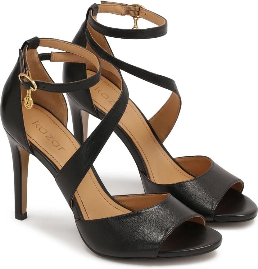 Kazar Hoge stiletto sandalen met een kruisband