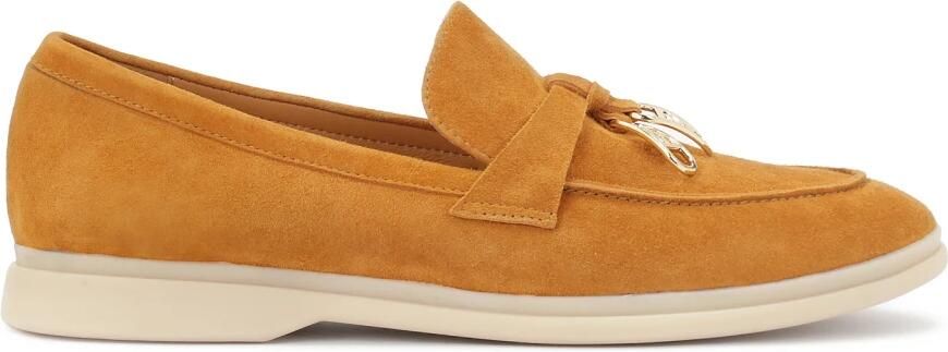 Kazar Instap suède halfschoenen met versiering