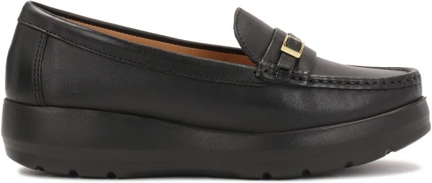Kazar Zwarte halfhoge schoenen op een verhoogde zool Black Dames