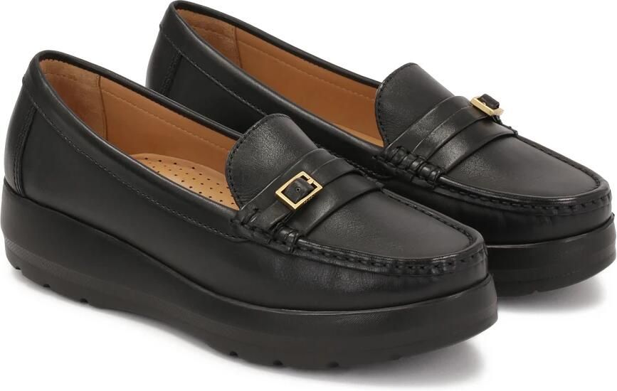 Kazar Zwarte halfhoge schoenen op een verhoogde zool Black Dames - Foto 3