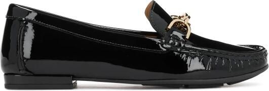 Kazar Lacquered black moccasins