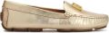 Kazar Gold monogrammed leather moccasins - Geel