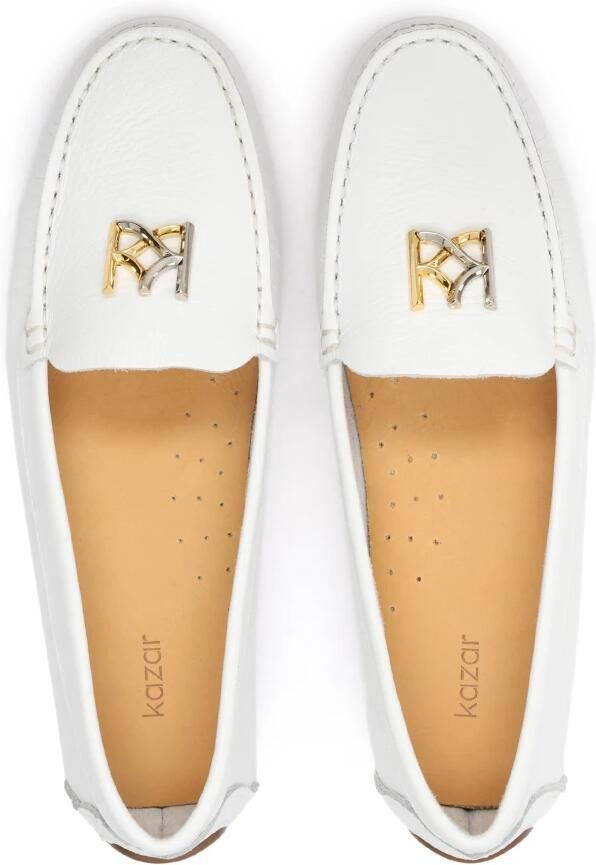 Kazar Gebroken witte mocassins voor dames - Foto 4