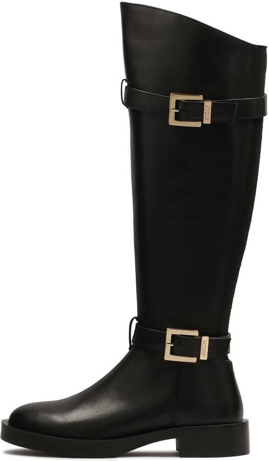 Kazar Klassieke zwarte laarzen versierd met gespen op de bovenkant.Dit product valt klein uit. - Foto 2