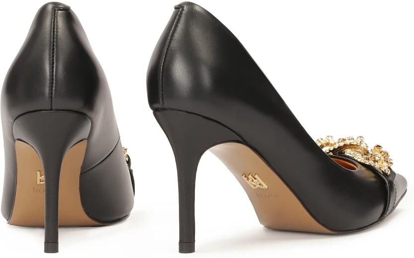 Kazar Klassieke zwarte pumps met hak versierd met ketting met kristallen.Dit product valt klein uit. - Foto 2