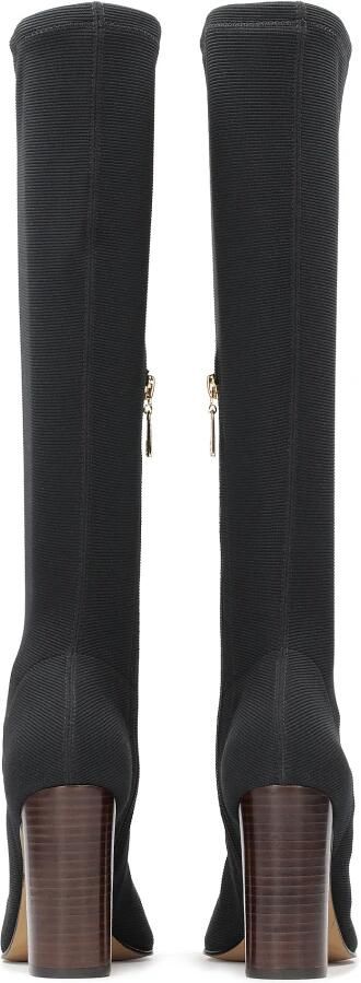 Kazar Laarzen van stretchstof met bruine hakken - Foto 2