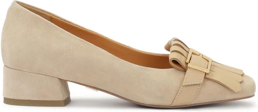Kazar Lage pumps in suède en glad leer