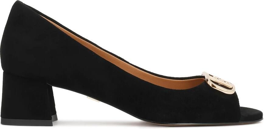 Kazar Lage suède peep toe pumps