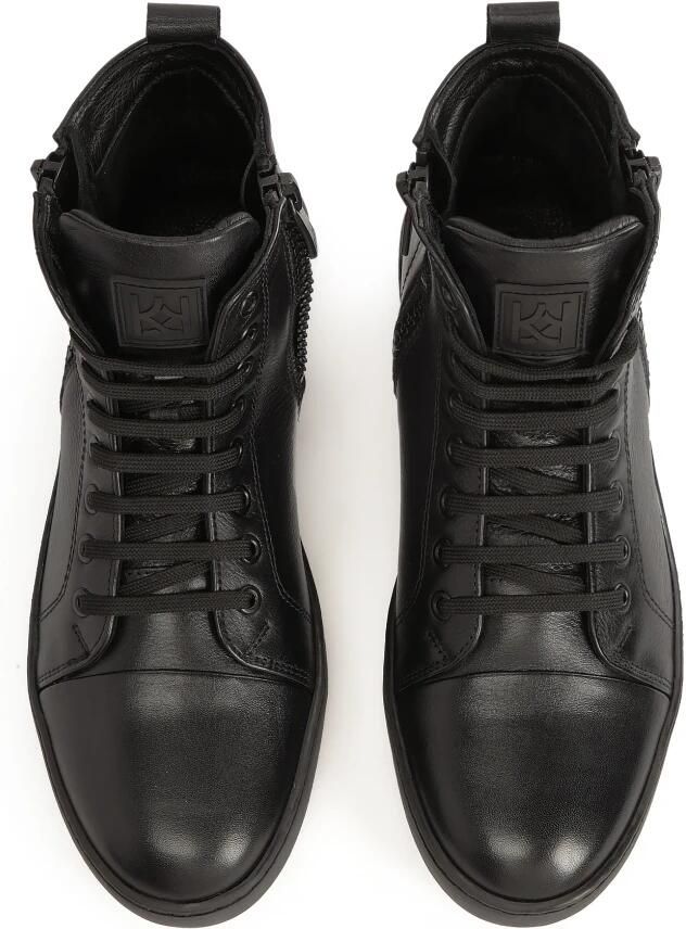 Kazar Leren enkelsneakers met sliders Black Heren - Foto 5