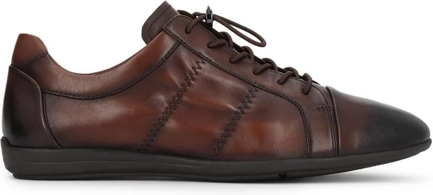Kazar Brown men's leather shoes with shaded upper