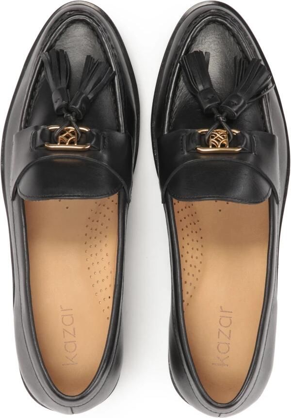 Kazar Leren halfschoenen op een platte zool versierd met haken - Foto 2