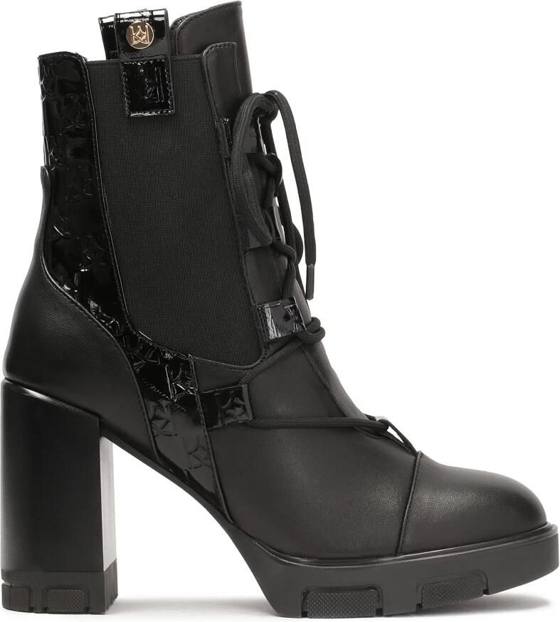 Kazar Leren laarzen met aantrekkelijke vetersluiting.Dit product valt groot uit.