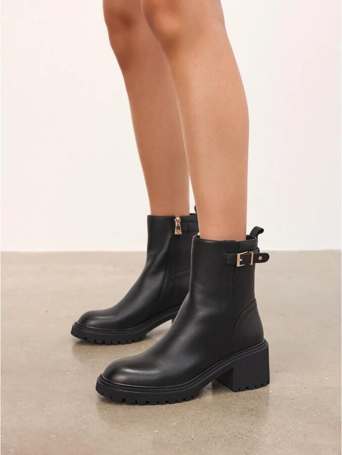 Kazar Leren laarzen met hoge ritssluiting