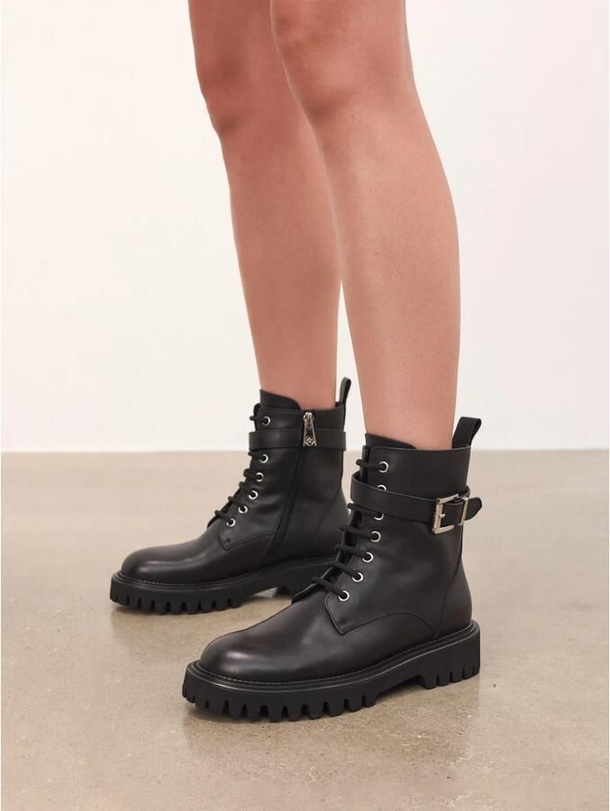 Kazar Leren laarzen versierd met strepen