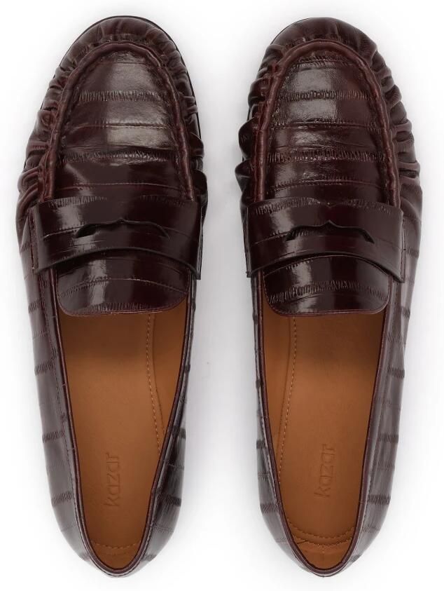 Kazar Leren loafers met reliëf - Foto 2