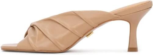 Kazar Beige leather mules with an eye-catching crease - Foto 2