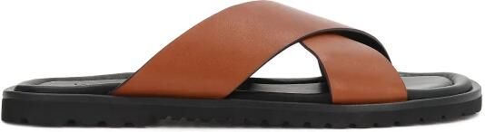 Kazar Leren Slippers met Brede Banden