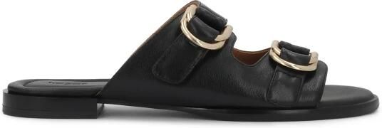 Kazar leren slippers met klittenband