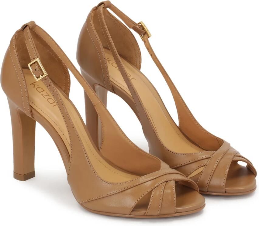 Kazar Lichtbruine halfopen pumps