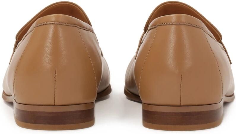 Kazar Lichtbruine leren halfschoenen voor vrouwen