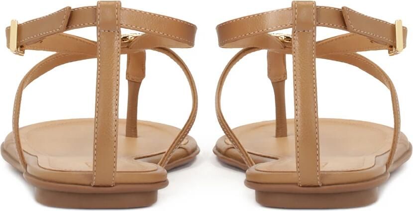 Kazar Lichtbruine monogram flip-flop sandalen