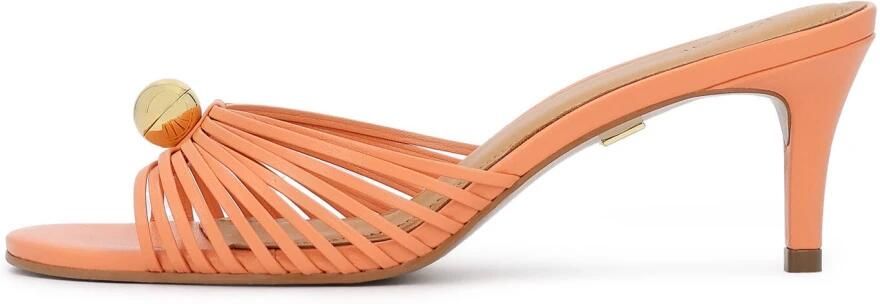 Kazar Orange stiletto mules with jewelry accents - Foto 4