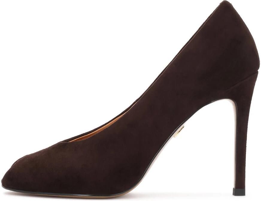 Kazar Brown suede peep toe pumps - Foto 2