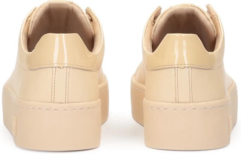 Kazar Leren sneakers op een rechte zool Beige Dames - Foto 4
