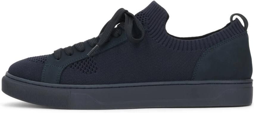 Kazar marineblauwe sneakers van stof en nubuck met trekkoord - Foto 2