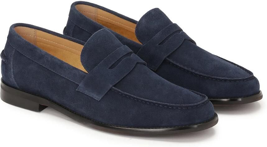 Kazar Marineblauwe suède loafers voor heren