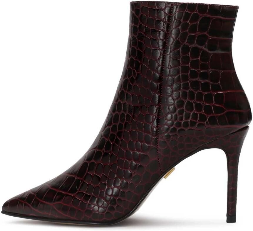 Kazar Maroon laarzen met reliëf krokodillenpatroon.Dit product valt klein uit. - Foto 2