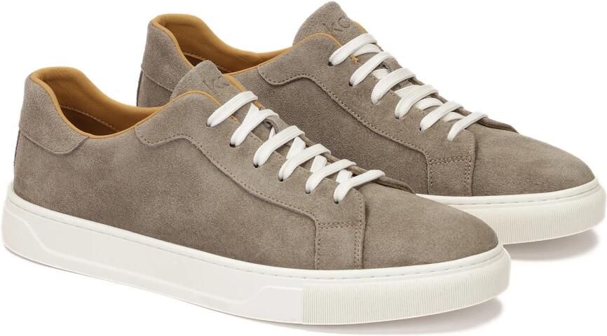 Kazar Minimalistische suède sneakers in taupe kleur - Foto 4