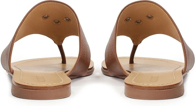 Kazar monogram leren teenslippers