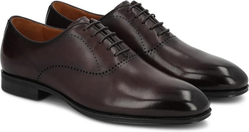 Kazar Brown oxfords in genuine leather with subtle broguing - Foto 6