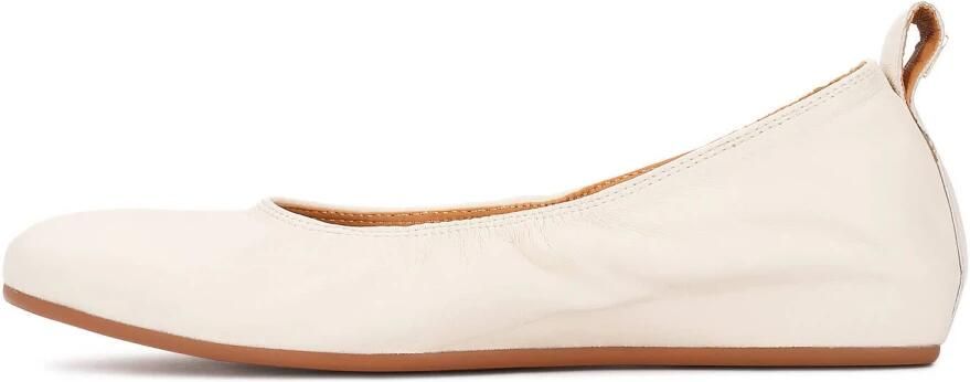 Kazar Off white ballerina's met gouden monogram - Foto 2