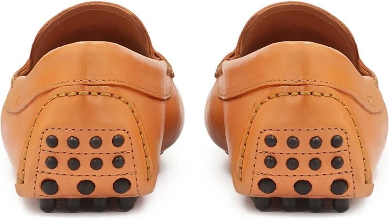 Kazar Oranje gladleren heren mocassins