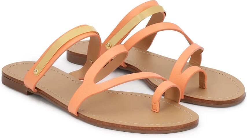 Kazar Orange slides with jewelry detailing - Foto 3