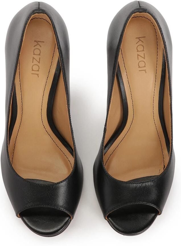 Kazar Zwarte peep toe pumps Black Dames - Foto 5