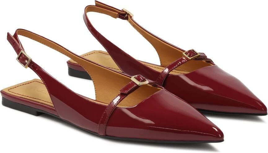 Kazar Platte bordeauxrode lakleren pumps