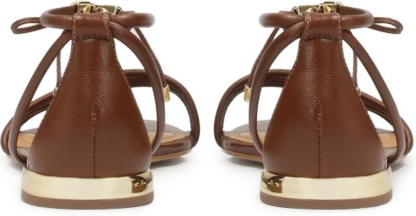 Kazar Platte bruine sandalen vastgebonden met een teenring - Foto 2