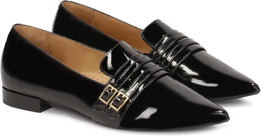 Kazar Platte gelakte pumps met bandjes