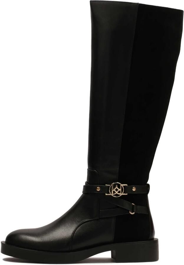 Kazar Platte laarzen van glad en suède leer.Dit product valt klein uit. - Foto 2