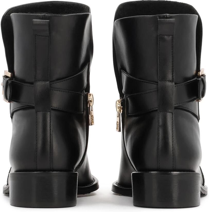 Kazar Platte leren laarzen met band