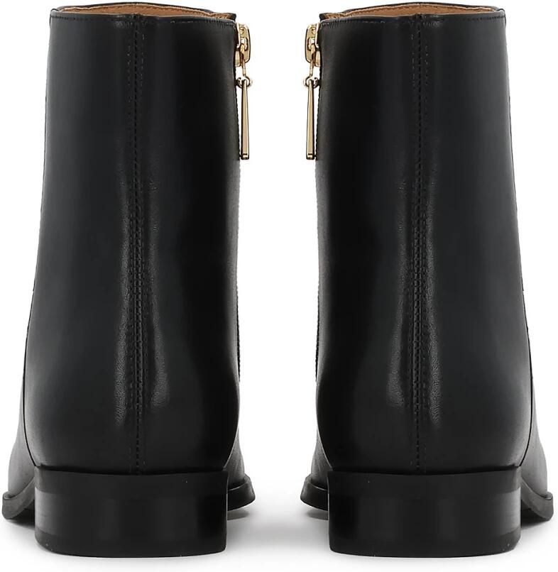 Kazar Platte leren laarzen met rits