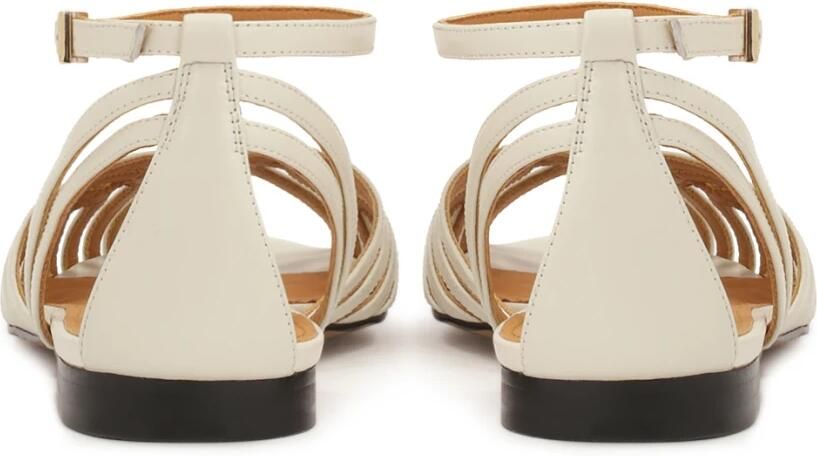 Kazar Platte leren sandalen met verlengde neuzen