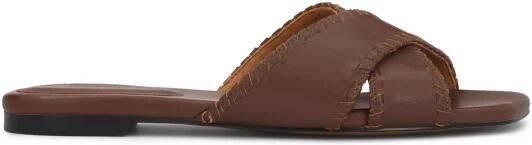 Kazar Platte Leren Slippers