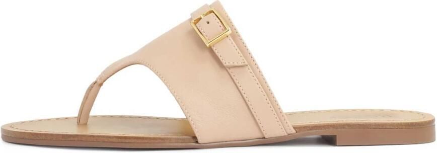 Kazar Platte leren teenslippers